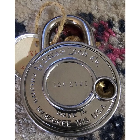 Vintage Master Lock 1863 Lock Padlock With Combination MILWAUKEE WI USA - Picture 3 of 3